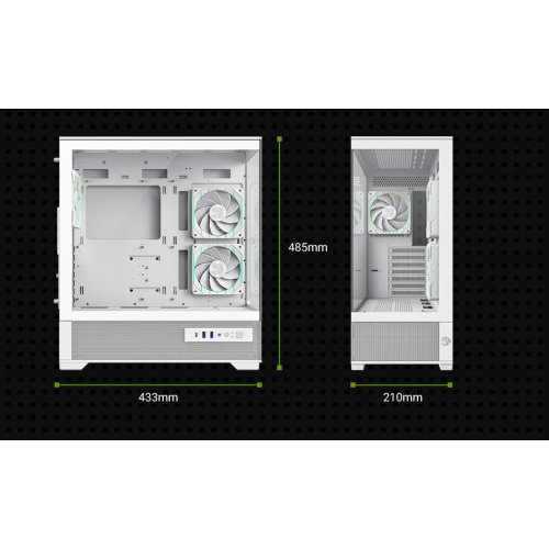 Корпус GAMEMAX Vista 2 A Tempered Glass без БП White купить в Украине: Киев, Днепр, Харьков, Одесса  | Проверка совместимости, низкая цена, отзывы, характеристики от TELEMART фото