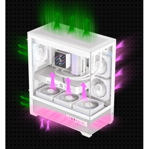 Корпус GAMEMAX Vista 2 A Tempered Glass без БП White купить в Украине: Киев, Днепр, Харьков, Одесса  | Проверка совместимости, низкая цена, отзывы, характеристики от TELEMART фото