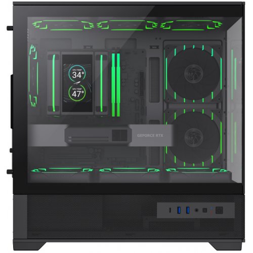 Корпус GAMEMAX Vista 2 M Tempered Glass без БП Black купить в Украине: Киев, Днепр, Харьков, Одесса  | Проверка совместимости, низкая цена, отзывы, характеристики от TELEMART фото