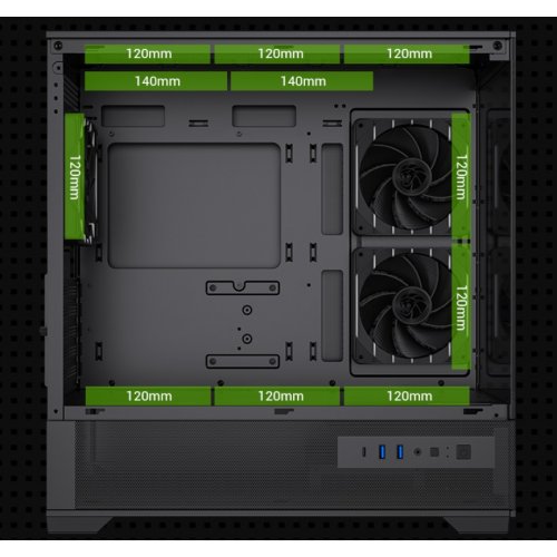 Корпус GAMEMAX Vista 2 M Tempered Glass без БП Black купить в Украине: Киев, Днепр, Харьков, Одесса  | Проверка совместимости, низкая цена, отзывы, характеристики от TELEMART фото