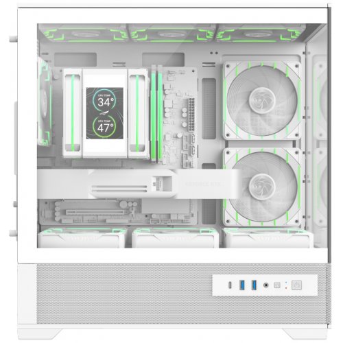 Корпус GAMEMAX Vista 2 M Tempered Glass без БП White купить в Украине: Киев, Днепр, Харьков, Одесса  | Проверка совместимости, низкая цена, отзывы, характеристики от TELEMART фото