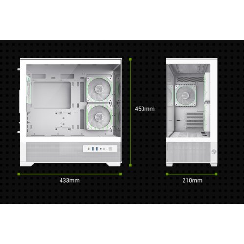 Корпус GAMEMAX Vista 2 M Tempered Glass без БП White купить в Украине: Киев, Днепр, Харьков, Одесса  | Проверка совместимости, низкая цена, отзывы, характеристики от TELEMART фото