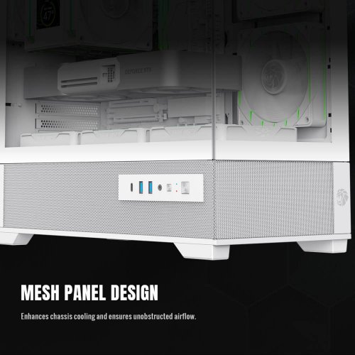 Корпус GAMEMAX Vista 2 M Tempered Glass без БП White купить в Украине: Киев, Днепр, Харьков, Одесса  | Проверка совместимости, низкая цена, отзывы, характеристики от TELEMART фото