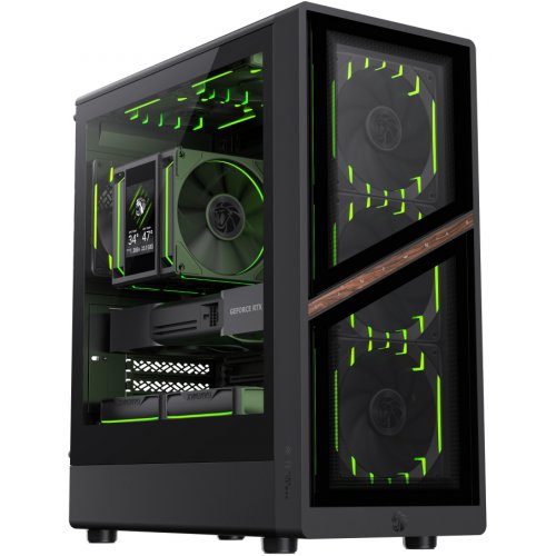 Корпус GAMEMAX Aeris 330 G Tempered Glass без БП Black купить в Украине: Киев, Днепр, Харьков, Одесса  | Проверка совместимости, низкая цена, отзывы, характеристики от TELEMART фото