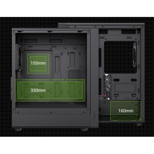 Корпус GAMEMAX Aeris 330 G Tempered Glass без БП Black купить в Украине: Киев, Днепр, Харьков, Одесса  | Проверка совместимости, низкая цена, отзывы, характеристики от TELEMART фото