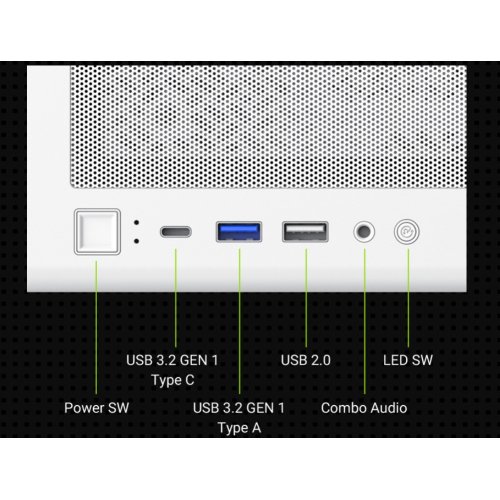 Корпус GAMEMAX Aeris 330 G Tempered Glass без БП White купить в Украине: Киев, Днепр, Харьков, Одесса  | Проверка совместимости, низкая цена, отзывы, характеристики от TELEMART фото