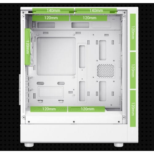 Корпус GAMEMAX Aeris 330 G Tempered Glass без БП White купить в Украине: Киев, Днепр, Харьков, Одесса  | Проверка совместимости, низкая цена, отзывы, характеристики от TELEMART фото