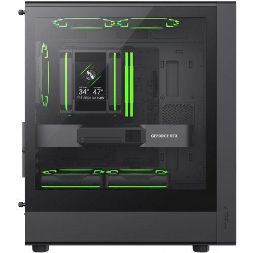 Корпус GAMEMAX Aeris 330 M Tempered Glass без БЖ Black купити в Україні: Київ, Львів, Хмельницький, Тернопіль, Івано-Франківськ | Перевірка сумісності, низька ціна, відгуки, характеристики від TELEMART фото