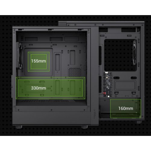 Корпус GAMEMAX Aeris 330 M Tempered Glass без БЖ Black купити в Україні: Київ, Львів, Хмельницький, Тернопіль, Івано-Франківськ | Перевірка сумісності, низька ціна, відгуки, характеристики від TELEMART фото