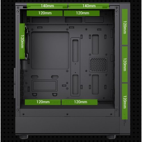 Корпус GAMEMAX Aeris 330 M Tempered Glass без БЖ Black купити в Україні: Київ, Львів, Хмельницький, Тернопіль, Івано-Франківськ | Перевірка сумісності, низька ціна, відгуки, характеристики від TELEMART фото