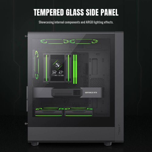 Корпус GAMEMAX Aeris 330 M Tempered Glass без БЖ Black купити в Україні: Київ, Львів, Хмельницький, Тернопіль, Івано-Франківськ | Перевірка сумісності, низька ціна, відгуки, характеристики від TELEMART фото