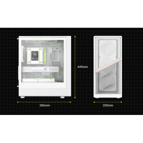 Корпус GAMEMAX Aeris 330 M Tempered Glass без БП White купить в Украине: Киев, Днепр, Харьков, Одесса  | Проверка совместимости, низкая цена, отзывы, характеристики от TELEMART фото