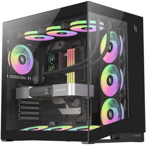 Корпус GAMEMAX NEX C56 Tempered Glass без БП Black купить в Украине: Киев, Днепр, Харьков, Одесса  | Проверка совместимости, низкая цена, отзывы, характеристики от TELEMART фото