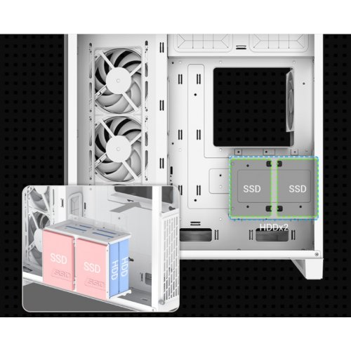 Корпус GAMEMAX NEX C56 Tempered Glass без БП White купить в Украине: Киев, Днепр, Харьков, Одесса  | Проверка совместимости, низкая цена, отзывы, характеристики от TELEMART фото