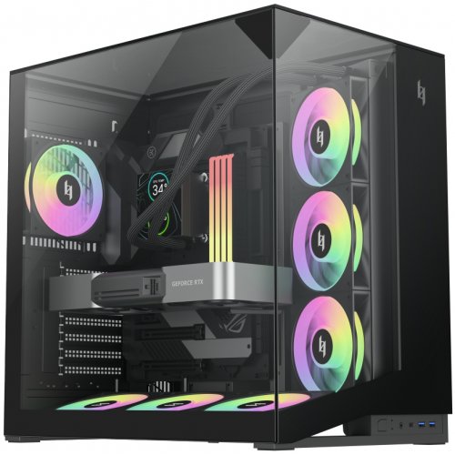 Корпус GAMEMAX NEX C56 VC Tempered Glass без БП Black купить в Украине: Киев, Днепр, Харьков, Одесса  | Проверка совместимости, низкая цена, отзывы, характеристики от TELEMART фото