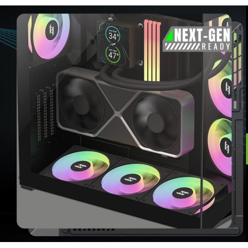 Корпус GAMEMAX NEX C56 VC Tempered Glass без БП Black купить в Украине: Киев, Днепр, Харьков, Одесса  | Проверка совместимости, низкая цена, отзывы, характеристики от TELEMART фото