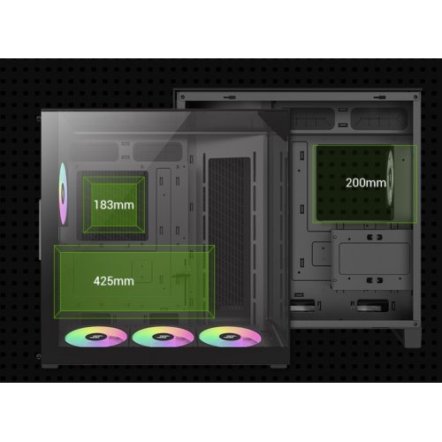 Корпус GAMEMAX NEX C56 VC Tempered Glass без БП Black купить в Украине: Киев, Днепр, Харьков, Одесса  | Проверка совместимости, низкая цена, отзывы, характеристики от TELEMART фото