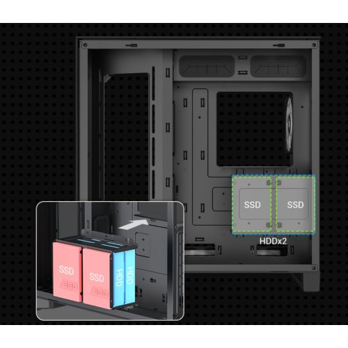 Корпус GAMEMAX NEX C56 VC Tempered Glass без БП Black купить в Украине: Киев, Днепр, Харьков, Одесса  | Проверка совместимости, низкая цена, отзывы, характеристики от TELEMART фото