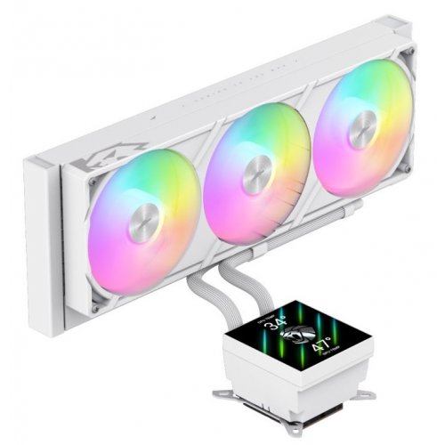 Готова СВО GAMEMAX Glacier 360 LCD White купити в Україні: Київ, Львів, Хмельницький, Тернопіль, Івано-Франківськ | Перевірка сумісності, низька ціна, відгуки, характеристики від TELEMART фото