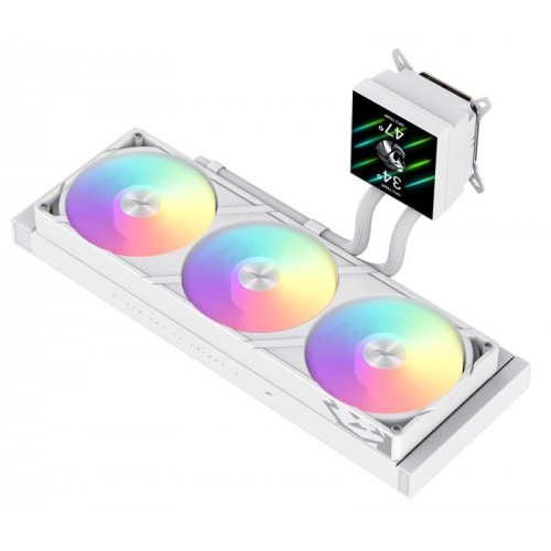 Готова СВО GAMEMAX Glacier 360 LCD White купити в Україні: Київ, Львів, Хмельницький, Тернопіль, Івано-Франківськ | Перевірка сумісності, низька ціна, відгуки, характеристики від TELEMART фото