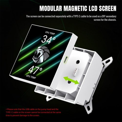 Готова СВО GAMEMAX Glacier 360 LCD White купити в Україні: Київ, Львів, Хмельницький, Тернопіль, Івано-Франківськ | Перевірка сумісності, низька ціна, відгуки, характеристики від TELEMART фото