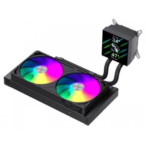 Готова СВО GAMEMAX Glacier 240 LCD Black купити в Україні: Київ, Львів, Хмельницький, Тернопіль, Івано-Франківськ | Перевірка сумісності, низька ціна, відгуки, характеристики від TELEMART фото