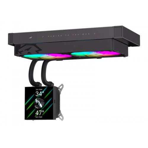 Готова СВО GAMEMAX Glacier 240 LCD Black купити в Україні: Київ, Львів, Хмельницький, Тернопіль, Івано-Франківськ | Перевірка сумісності, низька ціна, відгуки, характеристики від TELEMART фото