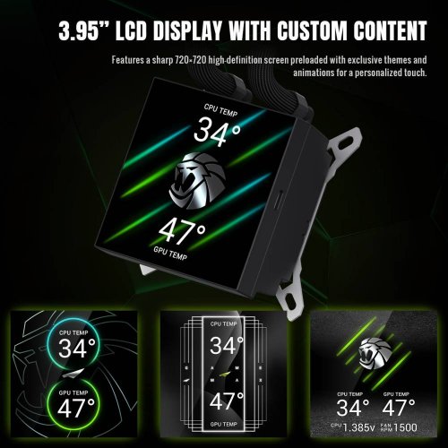 Готова СВО GAMEMAX Glacier 240 LCD Black купити в Україні: Київ, Львів, Хмельницький, Тернопіль, Івано-Франківськ | Перевірка сумісності, низька ціна, відгуки, характеристики від TELEMART фото