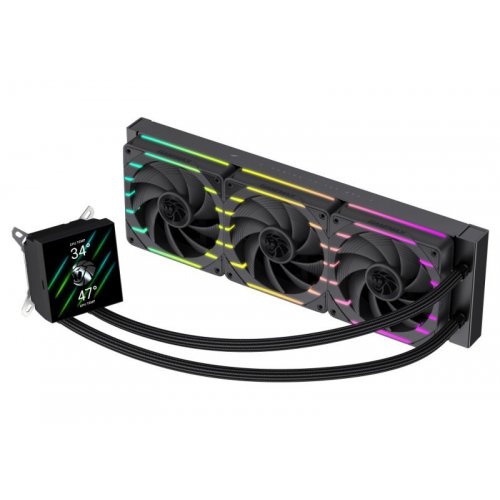 Готова СВО GAMEMAX Hailstorm 360 LCD Black купити в Україні: Київ, Львів, Хмельницький, Тернопіль, Івано-Франківськ | Перевірка сумісності, низька ціна, відгуки, характеристики від TELEMART фото