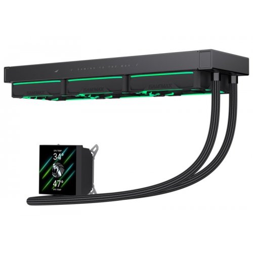 Готова СВО GAMEMAX Hailstorm 360 LCD Black купити в Україні: Київ, Львів, Хмельницький, Тернопіль, Івано-Франківськ | Перевірка сумісності, низька ціна, відгуки, характеристики від TELEMART фото