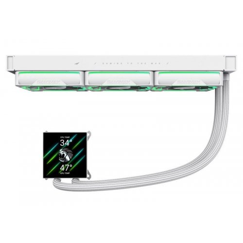 Готова СВО GAMEMAX Hailstorm 360 LCD White купити в Україні: Київ, Львів, Хмельницький, Тернопіль, Івано-Франківськ | Перевірка сумісності, низька ціна, відгуки, характеристики від TELEMART фото