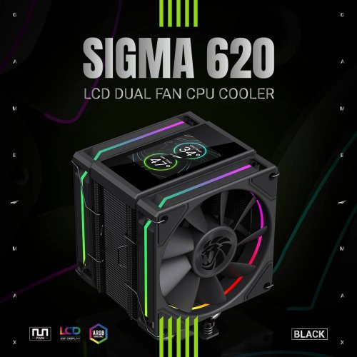 Кулер GAMEMAX Sigma 620 Black купить в Украине: Киев, Днепр, Харьков, Одесса  | Проверка совместимости, низкая цена, отзывы, характеристики от TELEMART фото