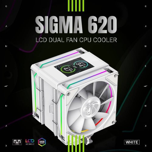 Кулер GAMEMAX Sigma 620 White купить в Украине: Киев, Днепр, Харьков, Одесса  | Проверка совместимости, низкая цена, отзывы, характеристики от TELEMART фото