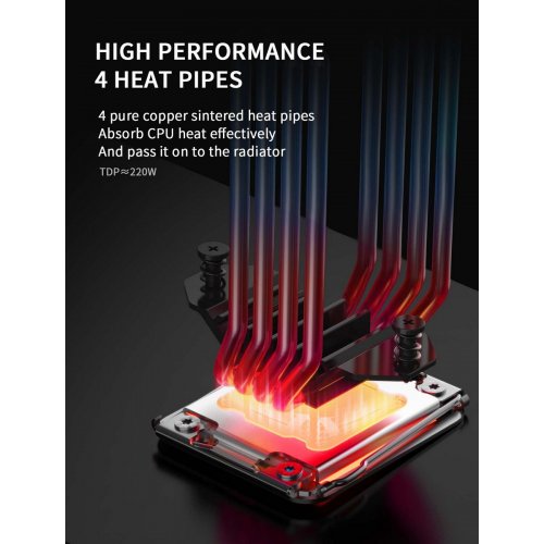 Кулер GAMEMAX Sigma 520 Digital Black купити в Україні: Київ, Львів, Хмельницький, Тернопіль, Івано-Франківськ | Перевірка сумісності, низька ціна, відгуки, характеристики від TELEMART фото