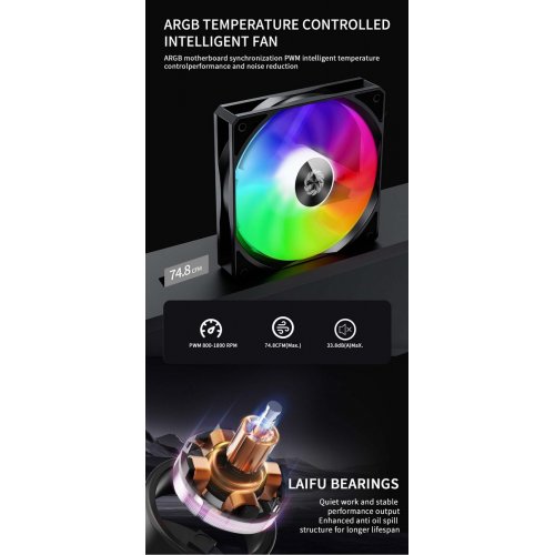 Кулер GAMEMAX Sigma 520 Digital Black купити в Україні: Київ, Львів, Хмельницький, Тернопіль, Івано-Франківськ | Перевірка сумісності, низька ціна, відгуки, характеристики від TELEMART фото
