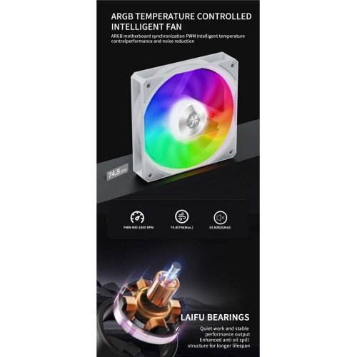 Кулер GAMEMAX Sigma 520 Digital White купить в Украине: Киев, Днепр, Харьков, Одесса  | Проверка совместимости, низкая цена, отзывы, характеристики от TELEMART фото