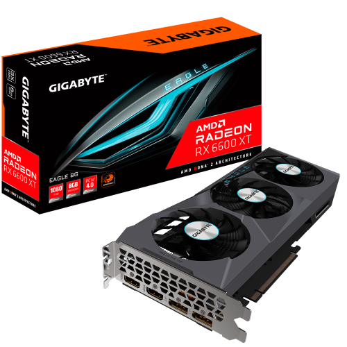 Видеокарта Gigabyte Radeon RX 6600 XT EAGLE 8192MB (GV-R66XTEAGLE-8GD) (Восстановлено продавцом, 847050) купить в Украине: Киев, Днепр, Харьков, Одесса  | Проверка совместимости, низкая цена, отзывы, характеристики от TELEMART фото