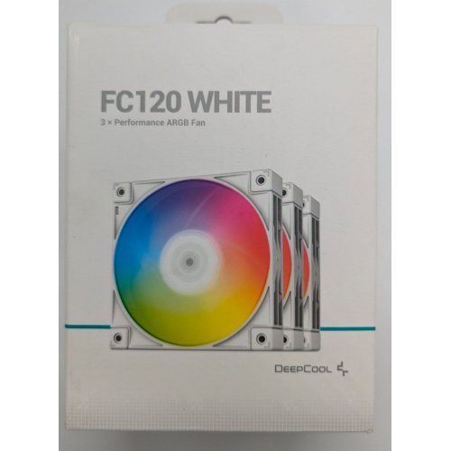 Набор кулеров для корпуса Deepcool FC120 ARGB 3 in 1 (R-FC120-WHAMN3-G-1) White (Восстановлено продавцом, 847213) купить в Украине: Киев, Днепр, Харьков, Одесса  | Проверка совместимости, низкая цена, отзывы, характеристики от TELEMART фото
