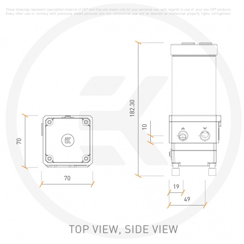 Помпа EKWB EK-Quantum Kinetic TBE 160 VTX PWM D-RGB - Acetal (3831109825334) купити в Україні: Київ, Львів, Хмельницький, Тернопіль, Івано-Франківськ | Низька ціна, відгуки, характеристики від TELEMART фото