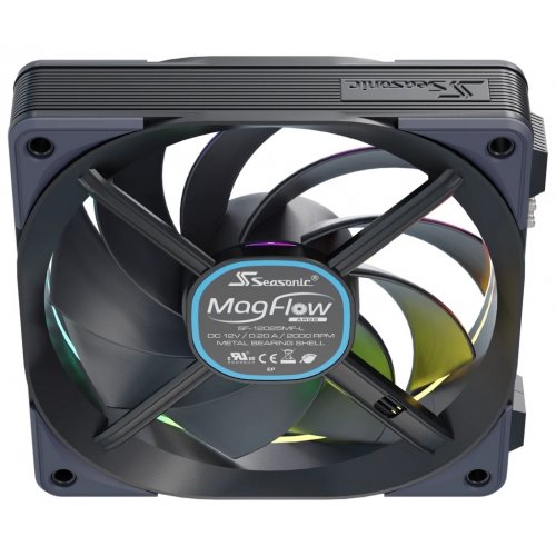 Набір кулерів для корпусу Seasonic MagFlow ARGB 120 3 in 1 (MAGFLOW-ARGB-3) Black купити в Україні: Київ, Львів, Хмельницький, Тернопіль, Івано-Франківськ | Перевірка сумісності, низька ціна, відгуки, характеристики від TELEMART фото