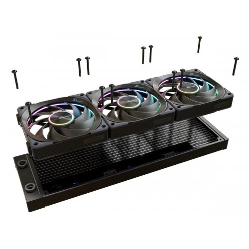 Набір кулерів для корпусу Seasonic MagFlow ARGB 120 3 in 1 (MAGFLOW-ARGB-3) Black купити в Україні: Київ, Львів, Хмельницький, Тернопіль, Івано-Франківськ | Перевірка сумісності, низька ціна, відгуки, характеристики від TELEMART фото
