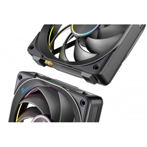 Набір кулерів для корпусу Seasonic MagFlow ARGB 120 3 in 1 (MAGFLOW-ARGB-3) Black купити в Україні: Київ, Львів, Хмельницький, Тернопіль, Івано-Франківськ | Перевірка сумісності, низька ціна, відгуки, характеристики від TELEMART фото