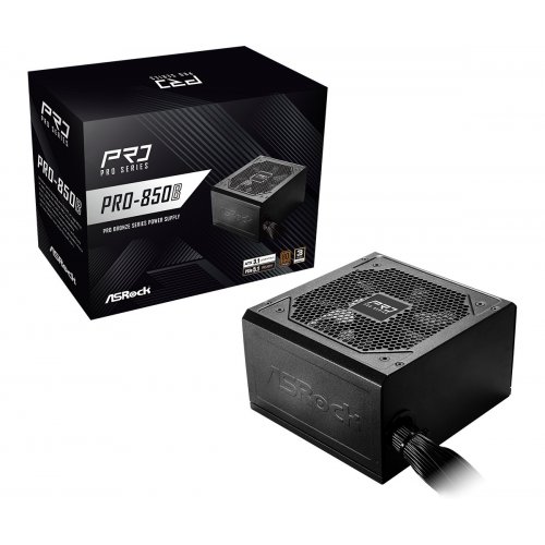 Блок живлення AsRock Pro 850W (PRO-850B) Black купити в Україні: Київ, Львів, Хмельницький, Тернопіль, Івано-Франківськ | Перевірка сумісності, низька ціна, відгуки, характеристики від TELEMART фото