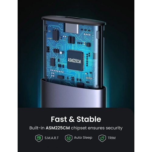 Уцінка зовнішня кишеня Ugreen CM400 M.2 SATA NGFF - USB Type-C (10903) Grey (Розкрита упаковка, 847309) купити в Україні: Київ, Львів, Хмельницький, Тернопіль, Івано-Франківськ | Низька ціна, відгуки, характеристики від TELEMART фото