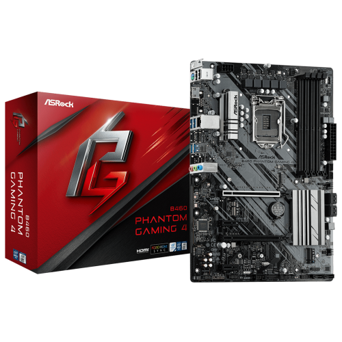Материнская плата AsRock B460 Phantom Gaming 4 (s1200, Intel B460) (Восстановлено продавцом, 847335) купить в Украине: Киев, Днепр, Харьков, Одесса  | Проверка совместимости, низкая цена, отзывы, характеристики от TELEMART фото