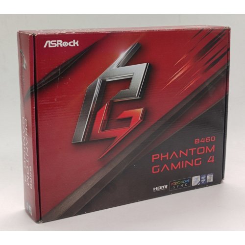 Материнская плата AsRock B460 Phantom Gaming 4 (s1200, Intel B460) (Восстановлено продавцом, 847335) купить в Украине: Киев, Днепр, Харьков, Одесса  | Проверка совместимости, низкая цена, отзывы, характеристики от TELEMART фото