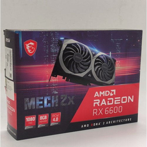 Відеокарта MSI Radeon RX 6600 XT MECH 2X OC 8192MB (RX 6600 XT MECH 2X 8G OC) (Відновлено продавцем, 847351) купити в Україні: Київ, Львів, Хмельницький, Тернопіль, Івано-Франківськ | Перевірка сумісності, низька ціна, відгуки, характеристики від TELEMART фото