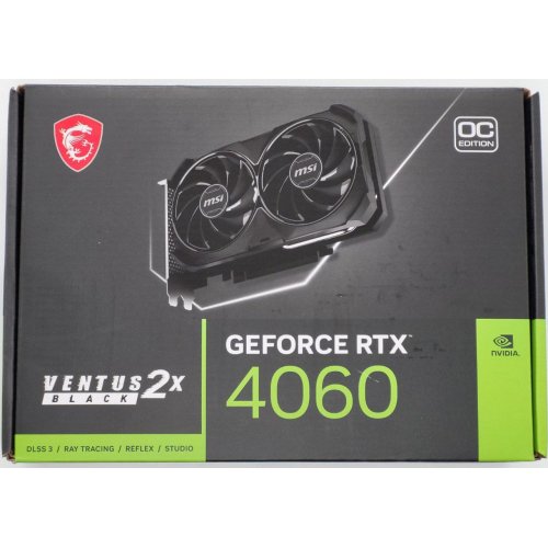 Видеокарта MSI GeForce RTX 4060 VENTUS 2X BLACK OC 8192MB (RTX 4060 VENTUS 2X BLACK 8G OC) (Восстановлено продавцом, 847385) купить в Украине: Киев, Днепр, Харьков, Одесса  | Проверка совместимости, низкая цена, отзывы, характеристики от TELEMART фото