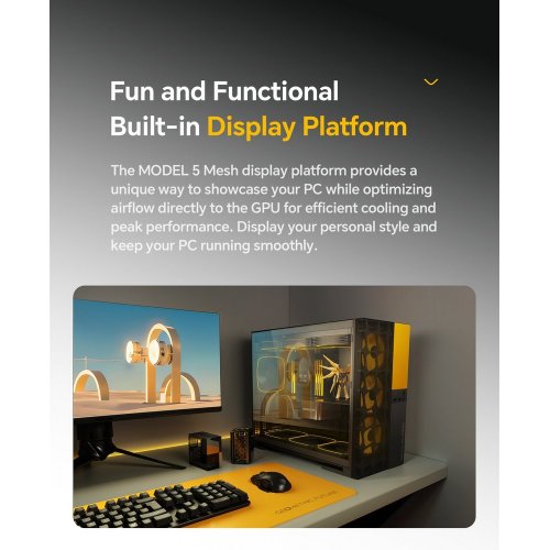 Корпус Geometric Future Model 5F Mesh без БЖ (GEO-M5VF-B) Black купити в Україні: Київ, Львів, Хмельницький, Тернопіль, Івано-Франківськ | Перевірка сумісності, низька ціна, відгуки, характеристики від TELEMART фото