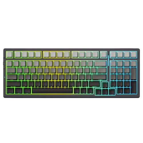 Клавиатура MCHOSE G98 Pro RGB Mechanical Flame Orange Switch Wireless (MC-G98S-5) Black купить в Украине: Киев, Днепр, Харьков, Одесса  | Низкая цена, отзывы, характеристики от TELEMART фото